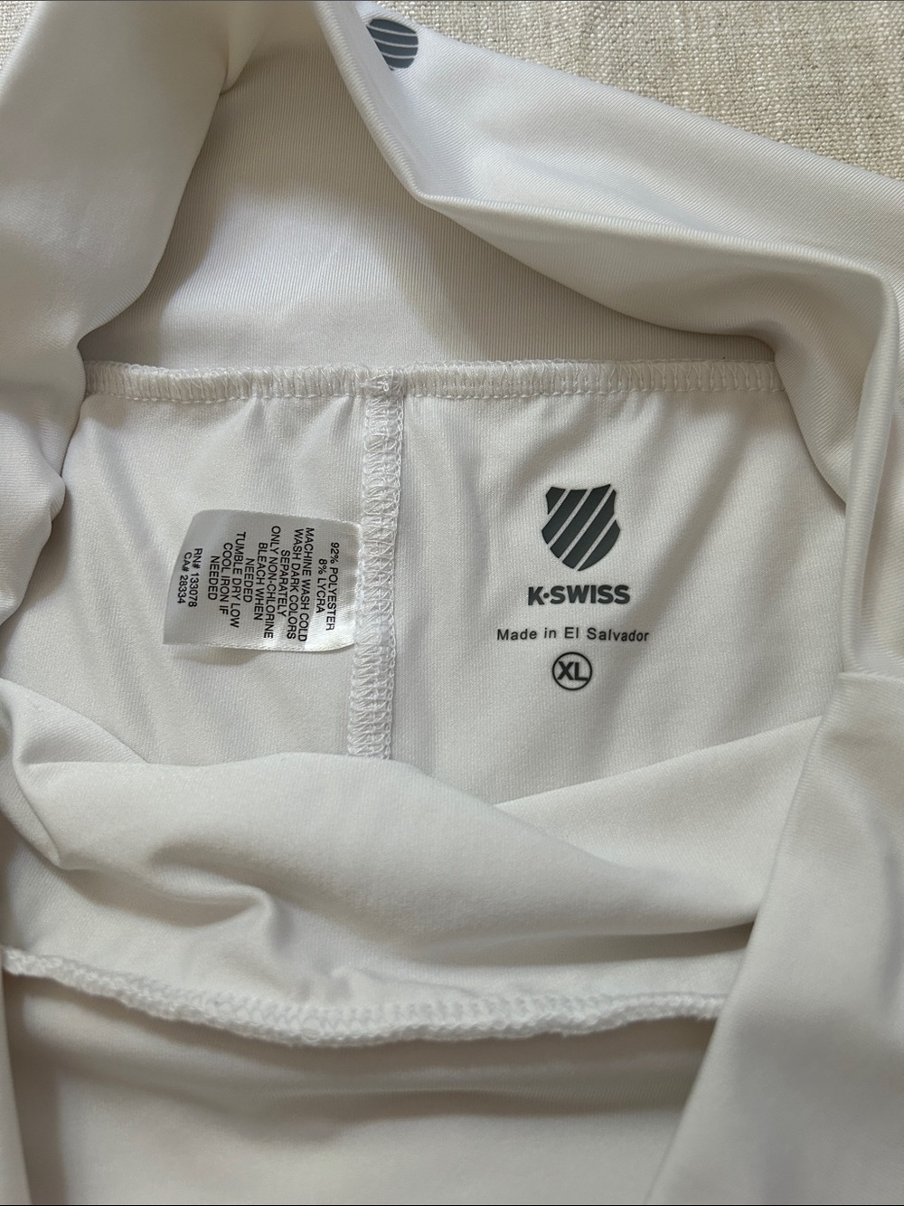 K-Swiss Tennis Prep Skort White Size XL with Pleated Trim Activewear Athleisure - Picture 5 of 11